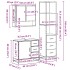 Set de muebles baño 3 pzas madera contrachapada roble