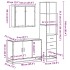 Set de muebles de baño 3 pzas madera contrachapada roble