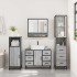 Set de muebles de baño 3 pzas madera contrachapada gris