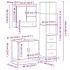 Set de muebles baño 3 pzas madera contrachapada roble