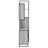Set de muebles de baño 3 pzas madera contrachapada gris