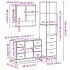 Set de muebles de baño 3 pzas madera contrachapada roble