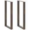 Patas de mesa centro forma U 2uds acero natural 60x(110-111) cm