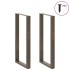 Patas de mesa centro forma U 2uds acero natural 60x(110-111)