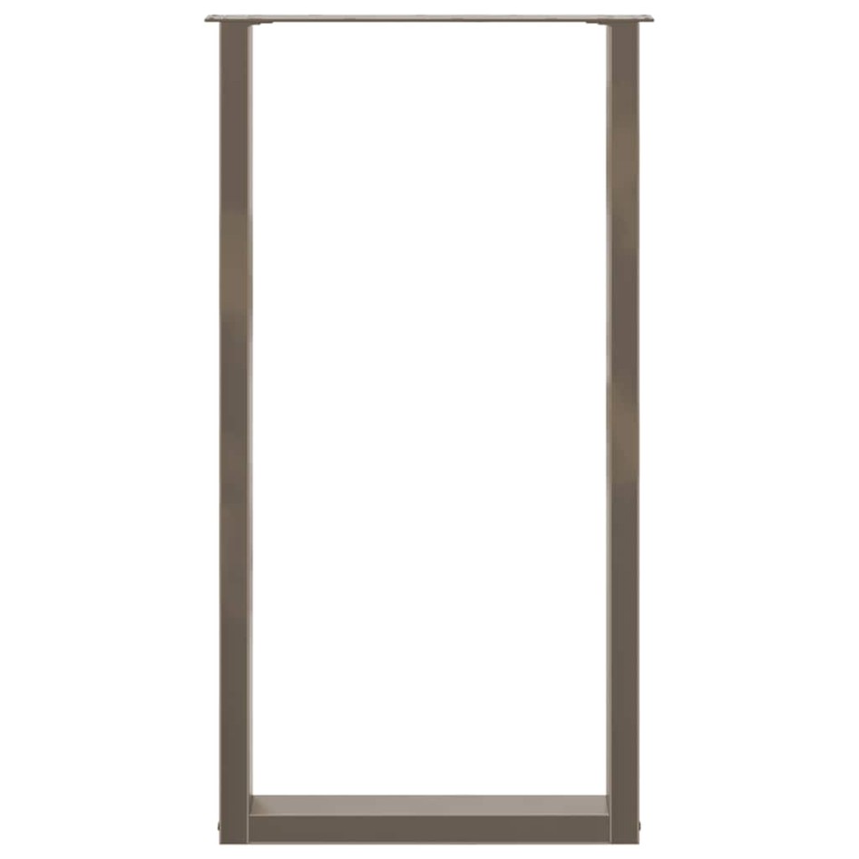 Patas de mesa centro forma U 2uds acero natural 60x(110-111)