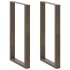 Patas de mesa centro forma U 2uds acero natural 60x(100-101)