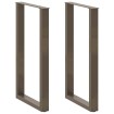 Patas de mesa centro forma U 2uds acero natural 60x(100-101) cm