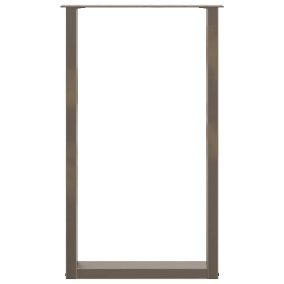 Patas de mesa centro forma U 2uds acero natural 60x(100-101)