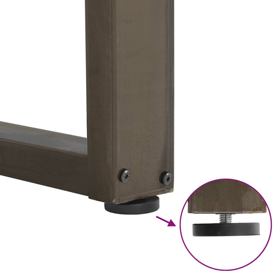 Patas de mesa centro forma U 2uds acero natural 60x(100-101)