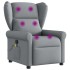 Sillón reclinable de masaje de tela gris