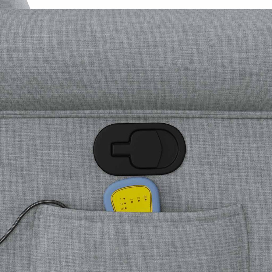 Sillón reclinable de masaje de tela gris