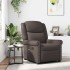 Sillón reclinable de cuero sintético marrón