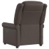 Sillón reclinable de cuero sintético marrón