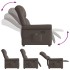 Sillón reclinable de cuero sintético marrón