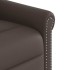 Sillón reclinable de cuero sintético marrón