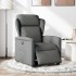 Sillón reclinable eléctrico de tela gris