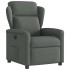 Sillón reclinable eléctrico de tela gris