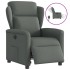 Sillón reclinable eléctrico de tela gris
