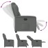 Sillón reclinable eléctrico de tela gris
