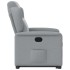Sillón reclinable elevable de tela gris