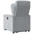Sillón reclinable elevable de tela gris