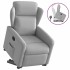Sillón reclinable elevable de tela gris
