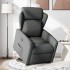 Sillón eléctrico reclinable elevable de tela gris