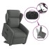 Sillón eléctrico reclinable elevable de tela gris