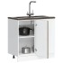 Mueble bajo de cocina Kalmar de madera ingeniería roble