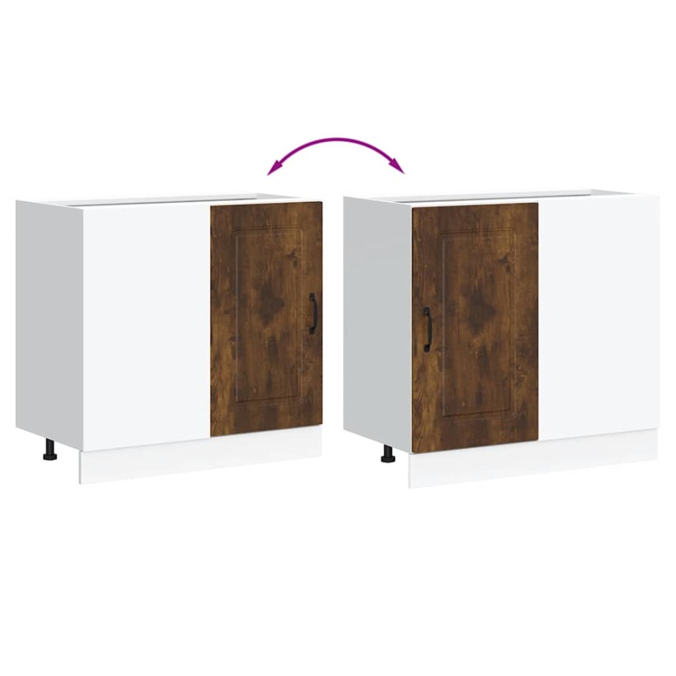 Mueble bajo de cocina Kalmar de madera ingeniería roble