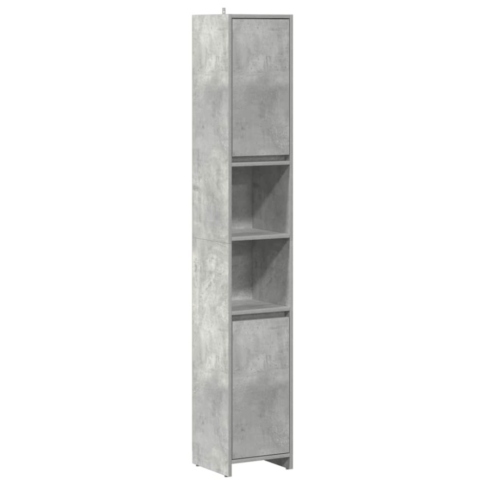 Juego muebles de baño 4 pzas madera contrachapada gris