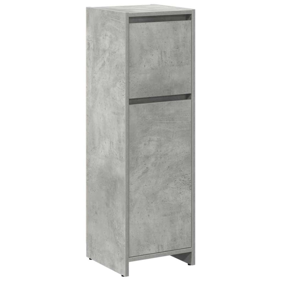 Juego muebles de baño 4 pzas madera contrachapada gris