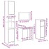 Juego muebles de baño 4 pzas madera contrachapada gris