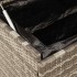 Caja almacenaje jardín ruedas ratán sintético gris
