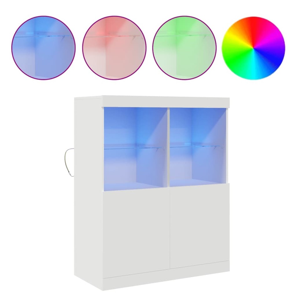 Aparador blanco 81x37x100 cm madera de