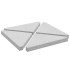 Placa de peso para sombrilla 4 uds granito gris triangular