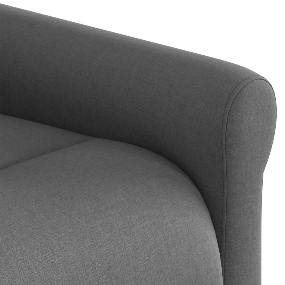 Sillón de masaje reclinable de tela gris