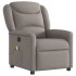 Sillón de masaje reclinable de tela gris