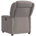 Sillón de masaje reclinable de tela gris