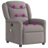 Sillón de masaje reclinable de tela gris
