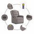 Sillón de masaje reclinable de tela gris