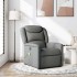 Sillón de masaje reclinable de tela gris