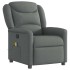 Sillón de masaje reclinable de tela gris