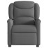 Sillón de masaje reclinable de tela gris