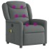 Sillón de masaje reclinable de tela gris