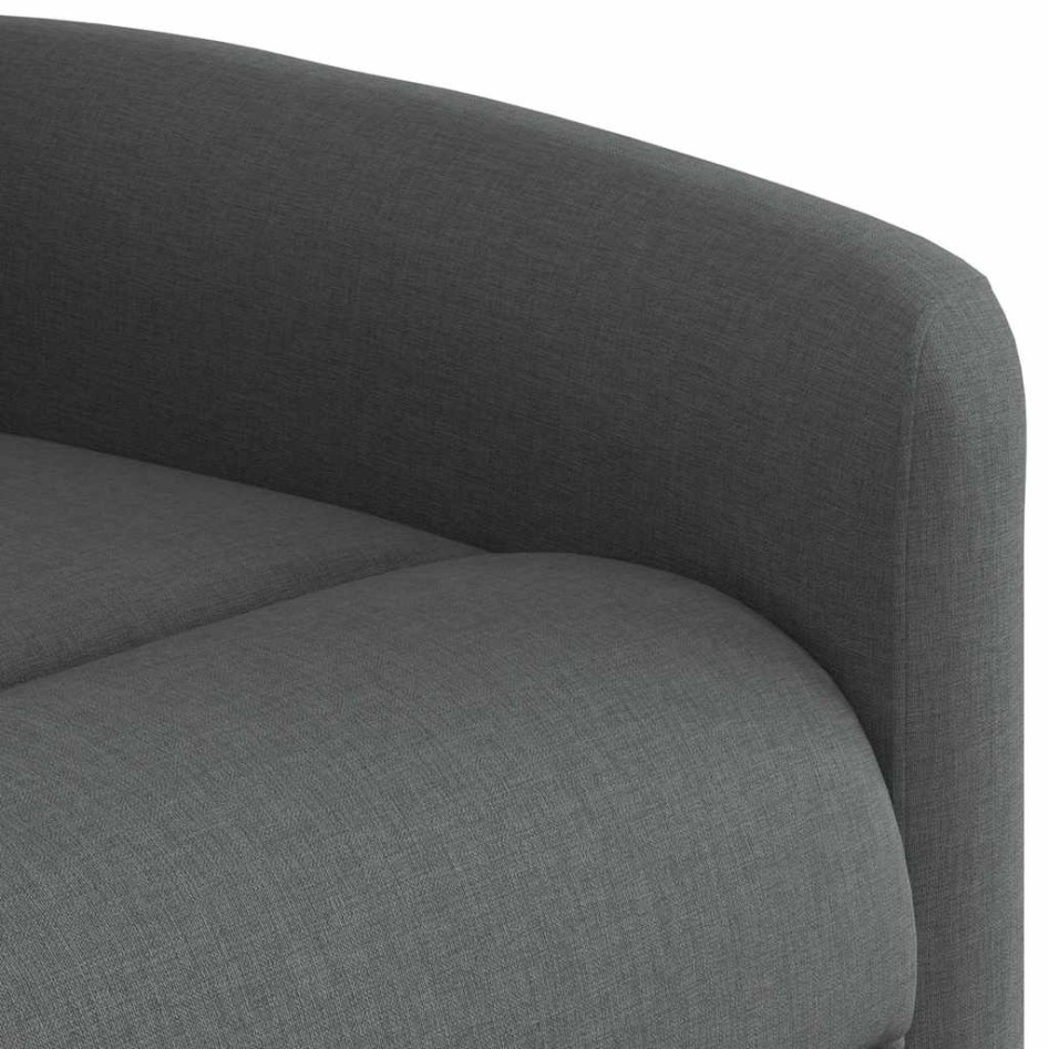 Sillón de masaje reclinable de tela gris