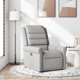 Sillón reclinable de tela gris