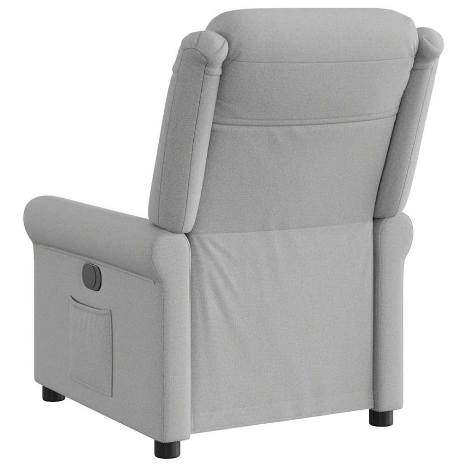 Sillón reclinable de tela gris