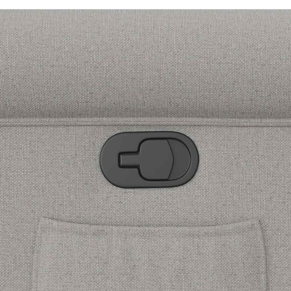 Sillón reclinable de tela gris