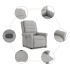 Sillón reclinable de tela gris
